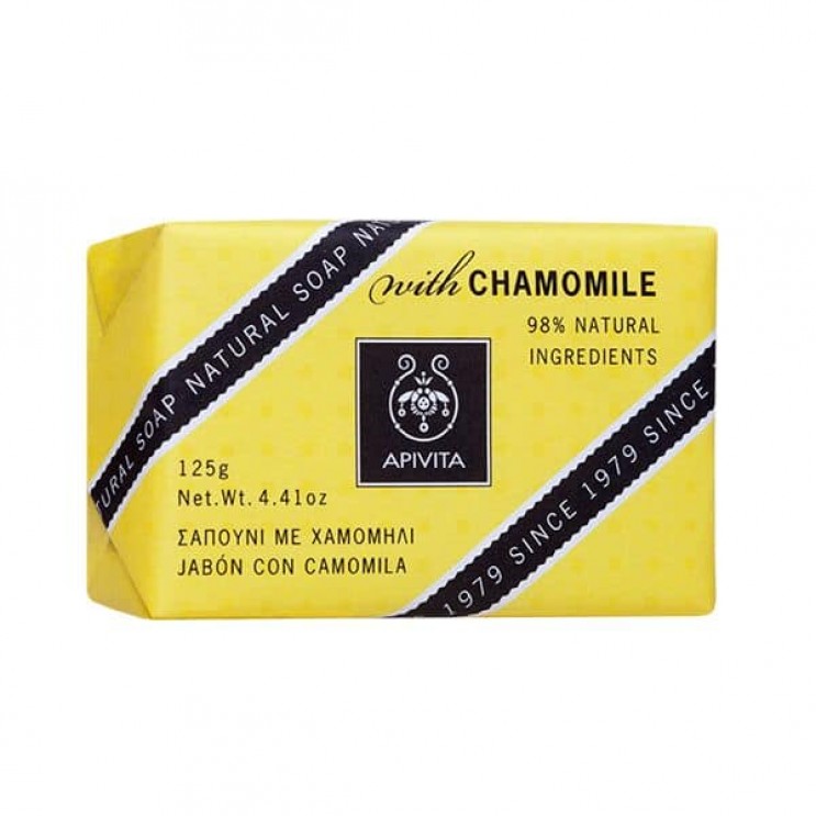 Apivita Natural Soap With Chamomile 125g | Σαπούνι Με Χαμομήλι  ΦΡΟΝΤΙΔΑ ΠΡΟΣΩΠΟΥ