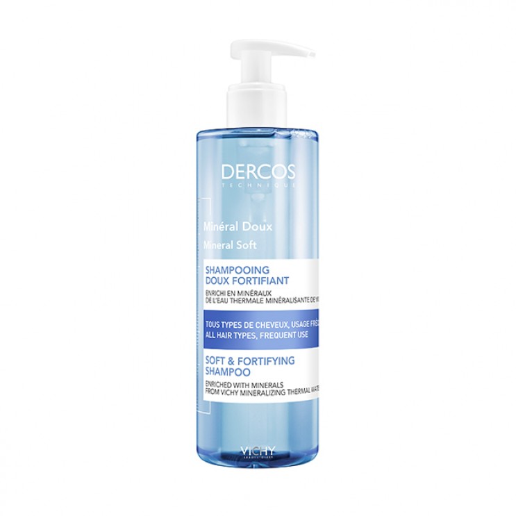 Vichy Dercos Mineral Doux 400ml | Σαμπουάν Απαλό & Τονωτικό  ΦΡΟΝΤΙΔΑ ΜΑΛΛΙΩΝ