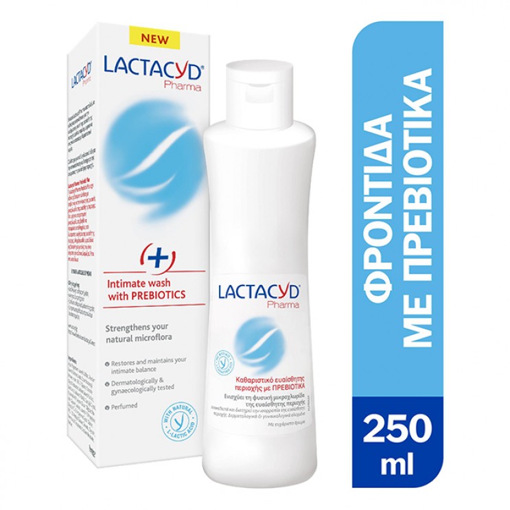 Lactacyd Plus Intimate Wash with Prebiotics 250ml | Καθαριστικό Ευαίσθητης Περιοχής με Πρεβιοτικά  ΥΓΙΕΙΝΗ