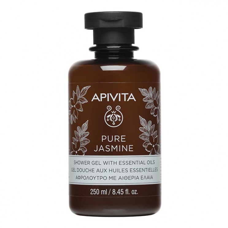 Apivita Pure Jasmine Shower Gel with Essential Oils 250ml |Αφρόλουτρο με Αιθέρια Έλαια 