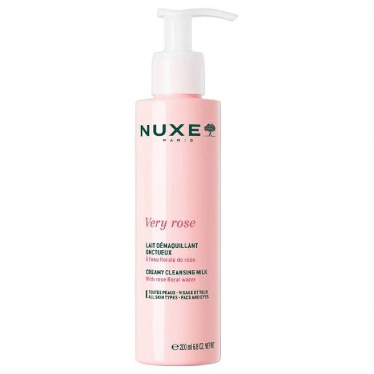 Nuxe Very Rose Creamy Cleancing Milk 200ml | Κρεμώδες Γαλάκτωμα Ντεμακιγιάζ για Πρόσωπο & Μάτια