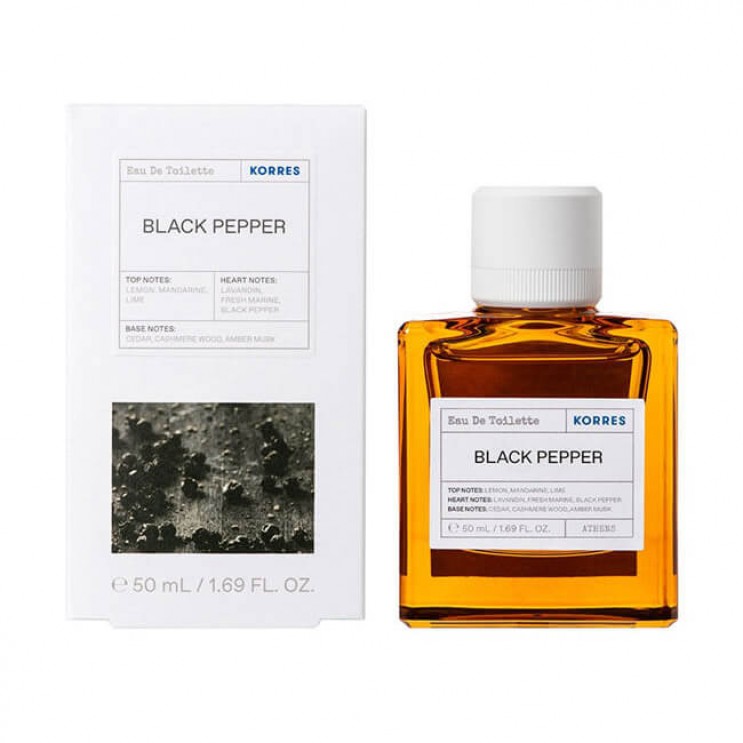 Korres Black Pepper Eau de Toilette 50ml | Ανδρικό Άρωμα  ΦΡΟΝΤΙΔΑ ΓΙΑ ΤΟ ΣΩΜΑ