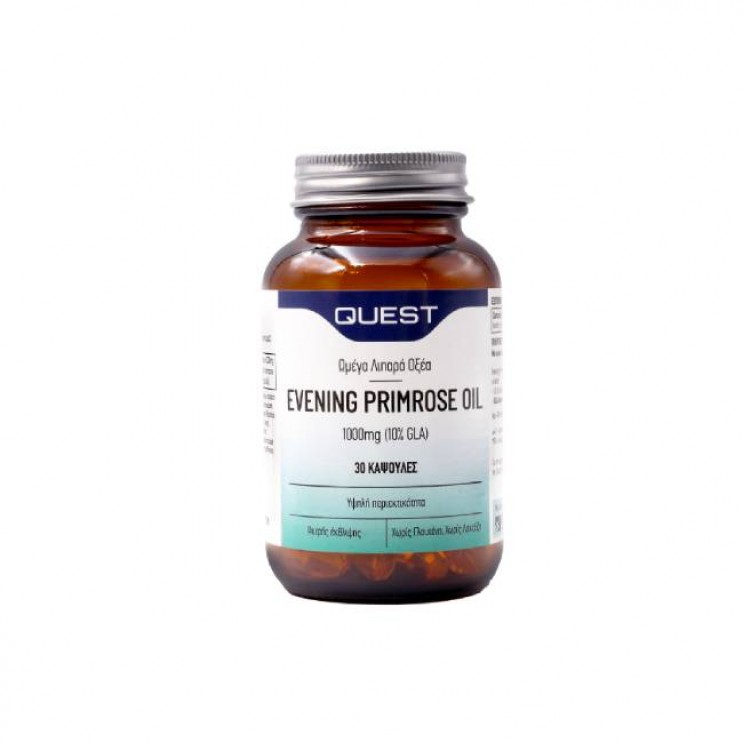 Quest Evening Primrose 1000mg 30caps | Συμπλήρωμα Διατροφής με Εκχύλισμα Νυχτολούλουδου ΔΗΜΟΦΙΛΕΣΤΕΡΑ