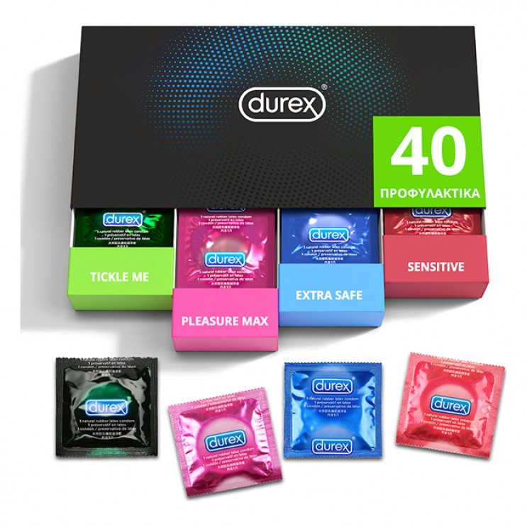 Durex Surprise Me Variety Pack 40τμχ |  Ποικιλία με Επιλεγμένα Προφυλακτικά σε Premium Κασετίνα ΣΕΞΟΥΑΛΙΚΗ ΥΓΕΙΑ