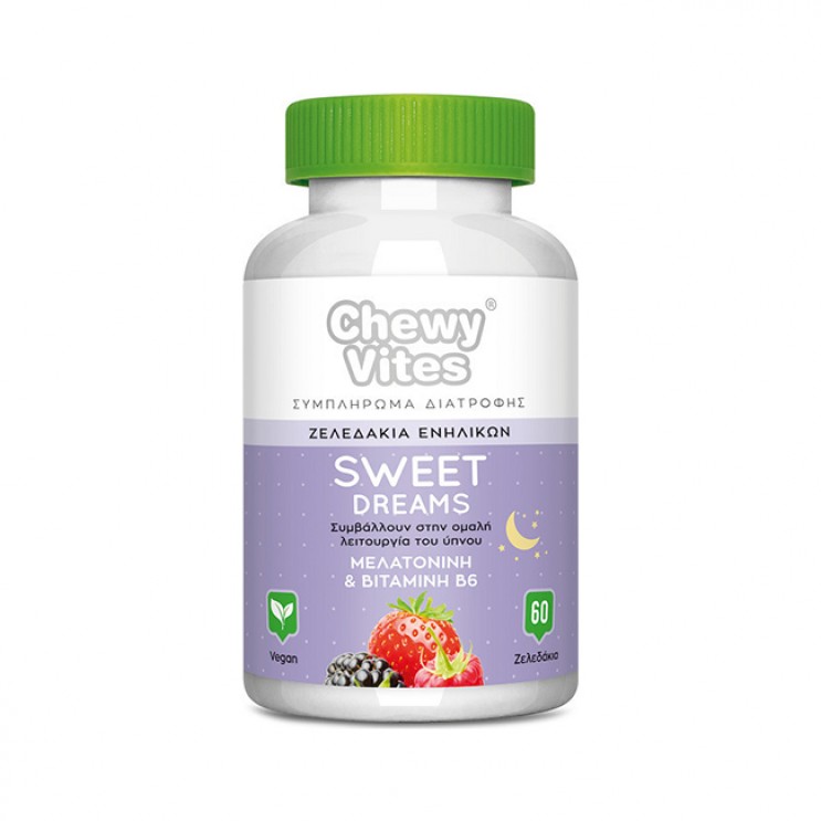 Vican Chewy Vites Adults Sweet Dreams 60 Μασώμενα Ζελεδάκια  | Συμπλήρωμα Διατροφής Ενηλίκων  για Ήρεμο Ύπνο
