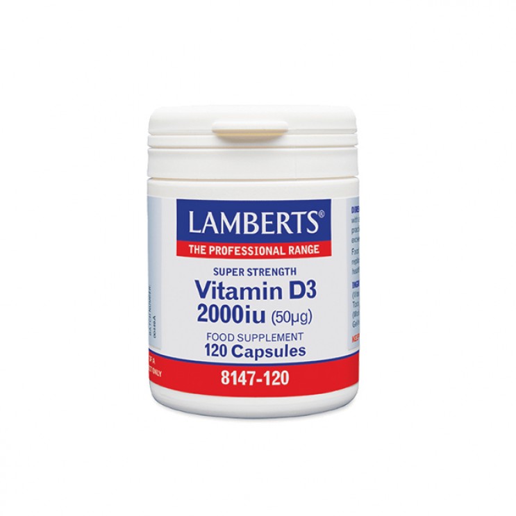 Lamberts Vitamin D3 2000iu 120caps | Συμπλήρωμα Διατροφής Βιταμίνης D3 ΒΙΤΑΜΙΝΕΣ