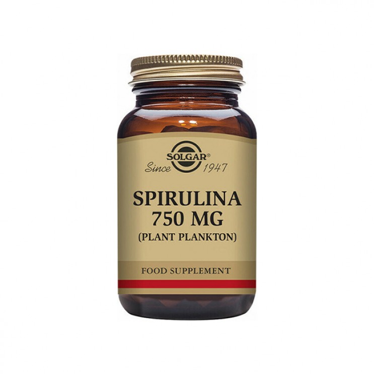 Solgar Spirulina 750mg 80caps | Συμπλήρωμα διατροφής με Σπιρουλίνα  Σπιρουλίνα