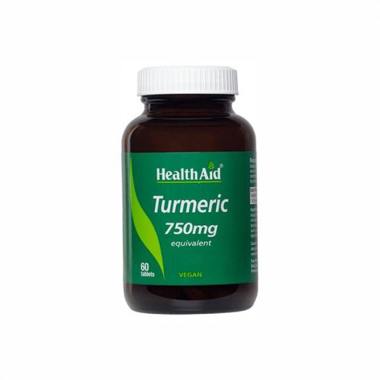 Health Aid Turmeric 750mg, 60 tabs|Συμπλήρωμα Διατροφής με Κουρκουμίνη ΦΥΤΙΚΑ & ΒΟΤΑΝΑ