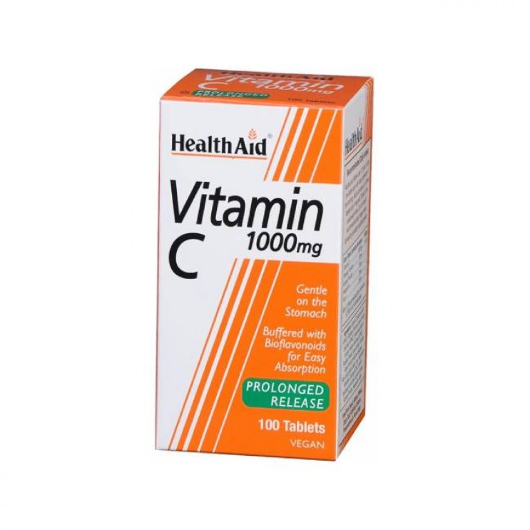 Health Aid Vitamin C 1000mg Prolonged Release 100tabs | Συμπλήρωμα Διατροφής Βιταμίνης C Βραδείας Αποδέσμευσης  ΒΙΤΑΜΙΝΕΣ