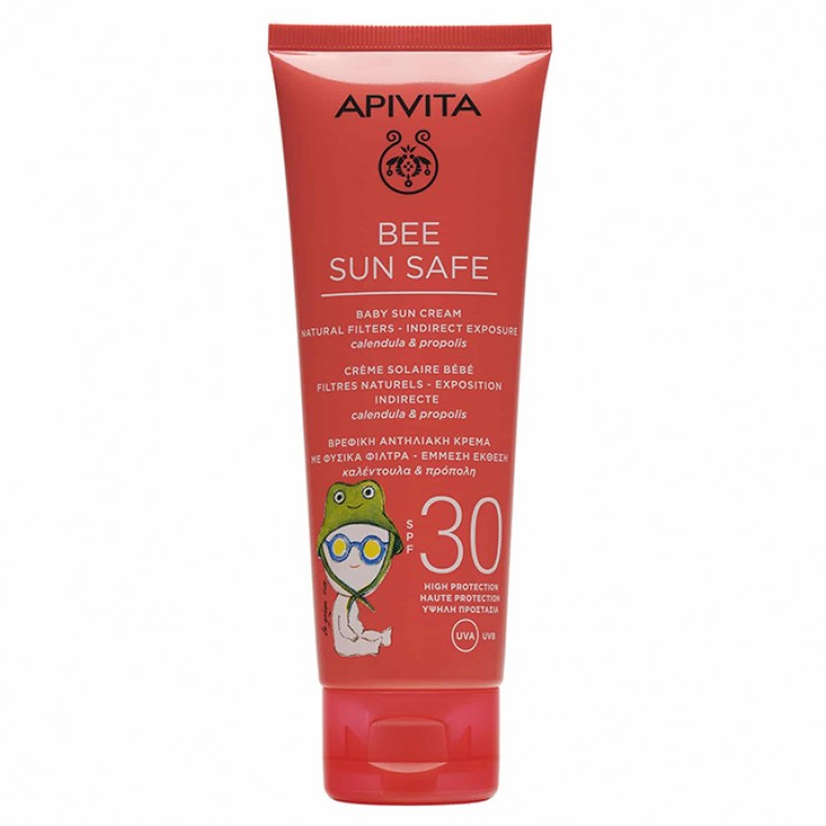 Apivita Bee Sun Safe Baby Sun Cream SPF30 100ml | Βρεφική Αντηλιακή Κρέμα Υψηλής Προστασίας με Καλέντουλα και Πρόπολη  ΦΡΟΝΤΙΔΑ ΜΩΡΟΥ