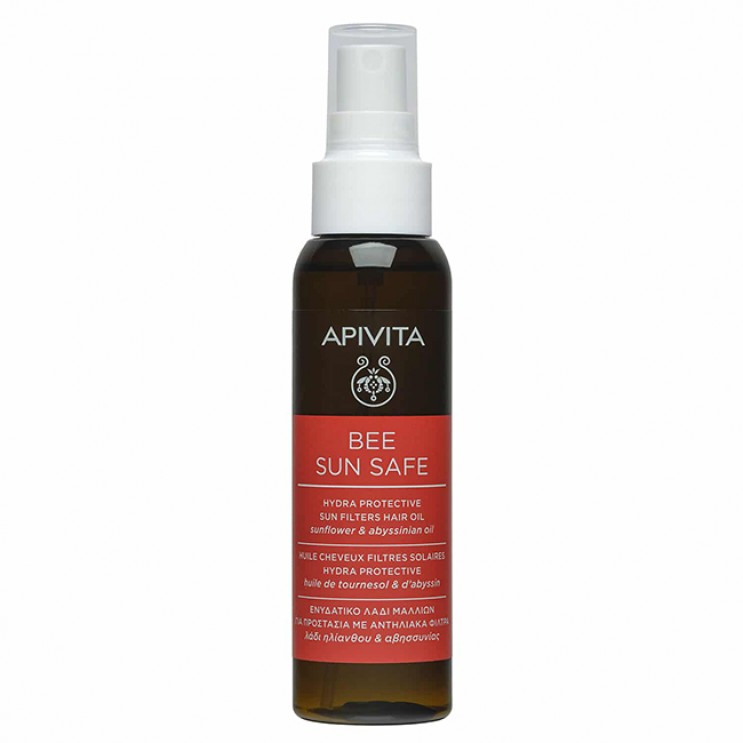 Apivita Bee Sun Safe Hydra Protection Hair Oil 100ml | Αντηλιακό Λάδι Μαλλιών για Προστασία με Ηλίανθο & Λάδι Αβυσσινίας ΦΡΟΝΤΙΔΑ ΜΑΛΛΙΩΝ