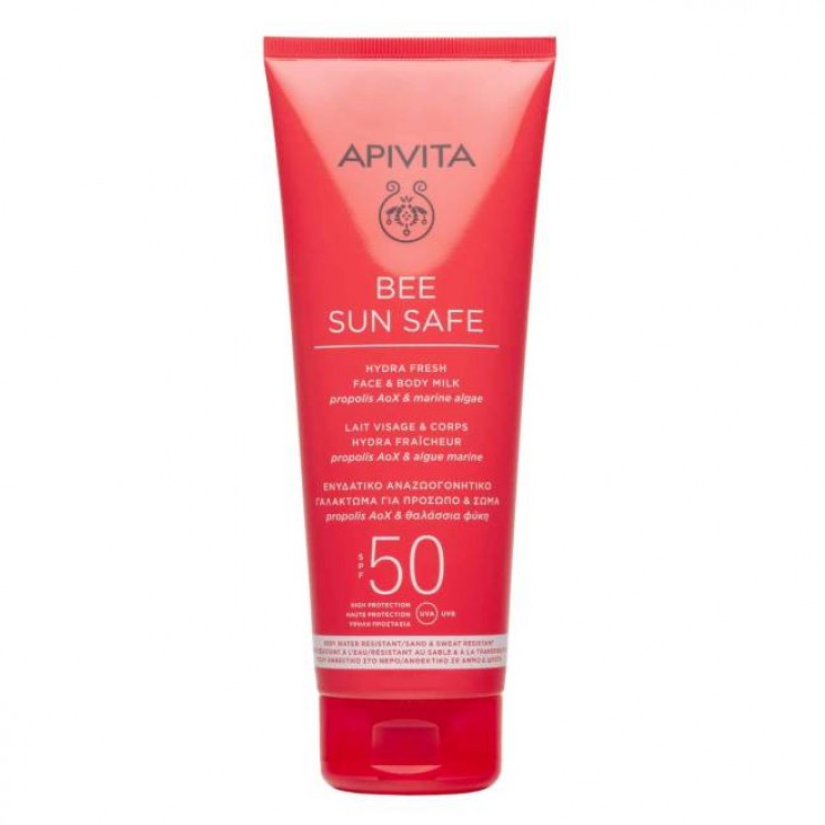 Apivita Bee Sun Safe Hydra Fresh Face & Body Milk SPF50 200ml | Ενυδατικό Αντηλιακό Γαλάκτωμα για Πρόσωπο & Σώμα  ΦΡΟΝΤΙΔΑ ΠΡΟΣΩΠΟΥ
