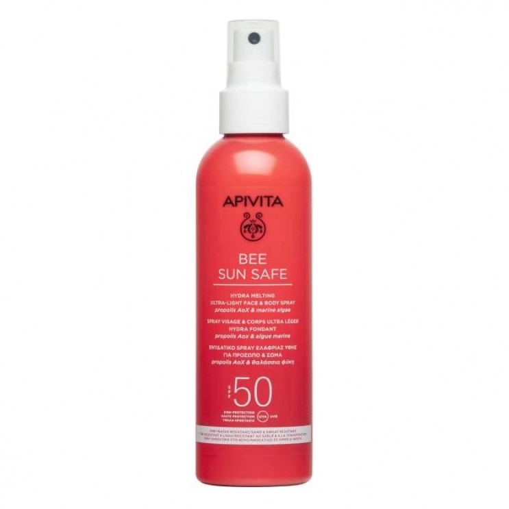Apivita Bee Sun Safe Hydra Melting Ultra Light Face & Body Spray SPF50 200ml  | Αντηλιακό Σπρέι Προσώπου & Σώματος ΦΡΟΝΤΙΔΑ ΠΡΟΣΩΠΟΥ