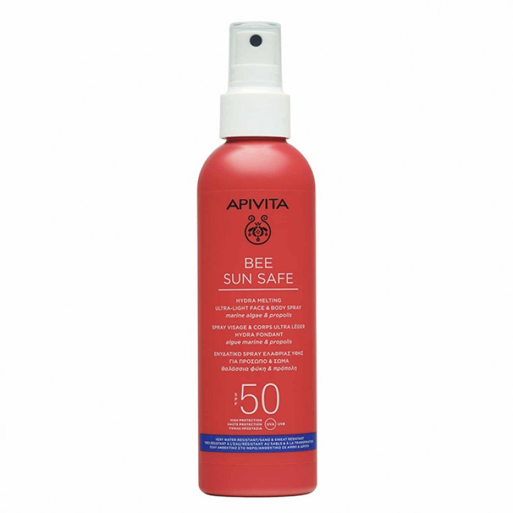 Apivita Bee Sun Safe Hydra Melting Ultra Light Face & Body Spray SPF50 200ml  | Αντηλιακό Σπρέι Προσώπου & Σώματος ΦΡΟΝΤΙΔΑ ΠΡΟΣΩΠΟΥ