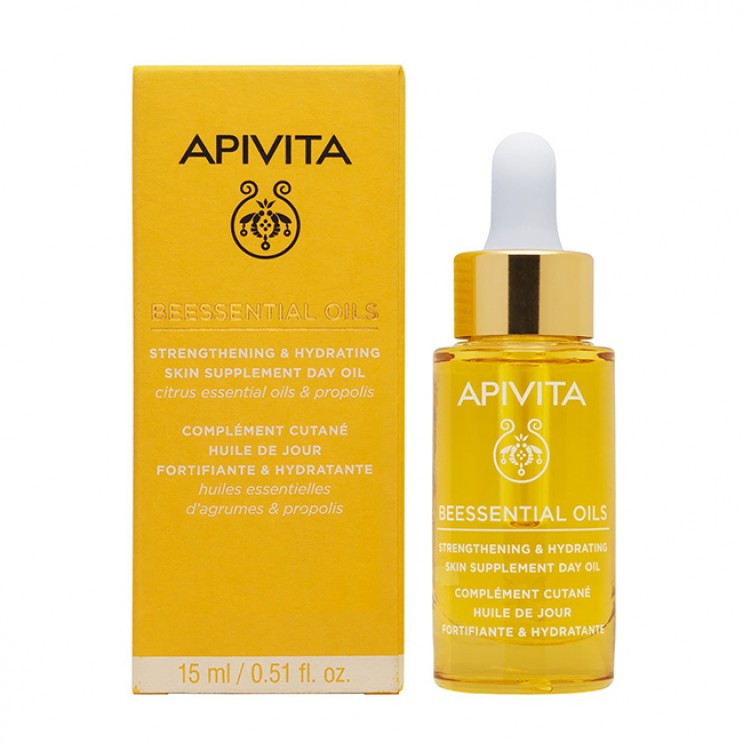 Apivita Beessential Oils Day Oil 15ml | Έλαιο Προσώπου Ημέρας Συμπλήρωμα Ενδυνάμωσης και Ενυδάτωσης ΦΡΟΝΤΙΔΑ ΠΡΟΣΩΠΟΥ