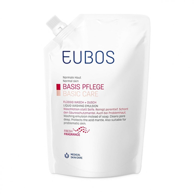 Eubos Basic Care Liquid Washing Emulsion Red Refill 400ml | Ανταλλακτικό Υγρό Καθαρισμού για Πρόσωπο & Σώμα ΦΡΟΝΤΙΔΑ ΠΡΟΣΩΠΟΥ