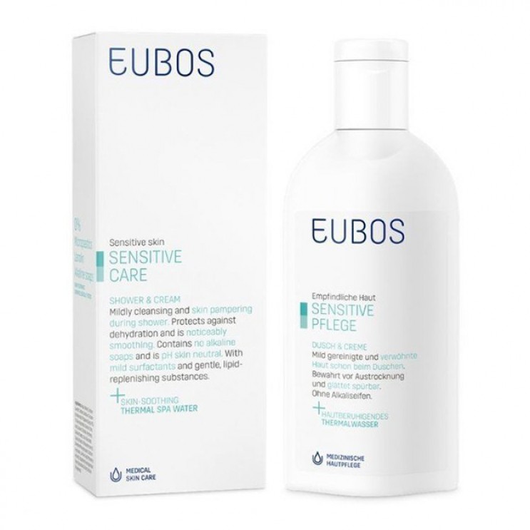 Eubos Sensitive Care Shower & Cream 200ml | Απαλό Yγρό Kαθαρισμού ΦΡΟΝΤΙΔΑ ΓΙΑ ΤΟ ΣΩΜΑ