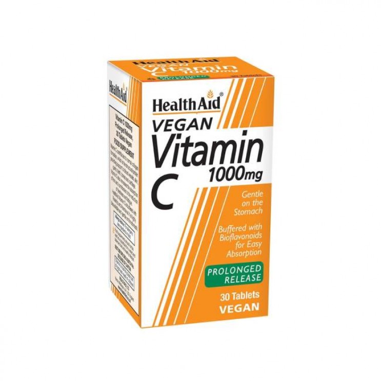 Health Aid Vitamin C 1000mg Prolonged Release 30tabs | Συμπλήρωμα Διατροφής Βιταμίνης C Βραδείας Αποδέσμευσης ΒΙΤΑΜΙΝΕΣ