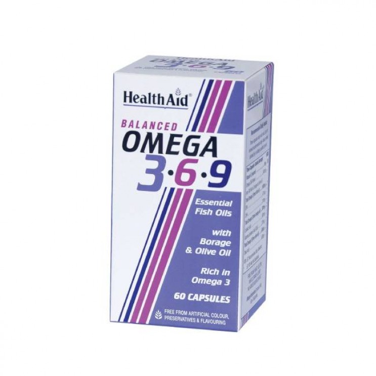 Health Aid Omega 3-6-9 (1155mg) 60caps |Συμπλήρωμα Διατροφής Με Ωμέγα Λιπαρά Omega 3-6-9  ΔΗΜΟΦΙΛΕΣΤΕΡΑ