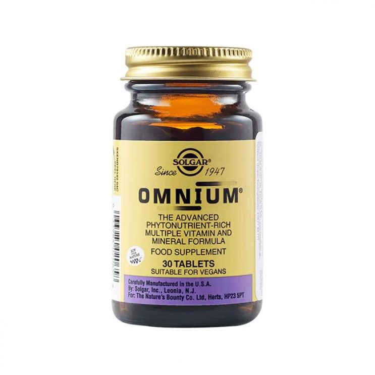 Solgar Omnium 30tabs | Πολυβιταμινούχο Συμπλήρωμα Διατροφής για Ενέργεια
