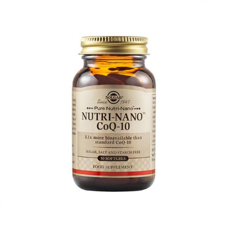 Solgar Nutri-Nano CoQ10 3.1x, 50softgels | Συμπλήρωμα Διατροφής με Συνένζυμο CoQ10   ΔΗΜΟΦΙΛΕΣΤΕΡΑ