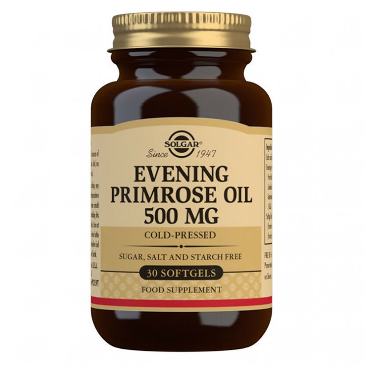 Solgar Evening Primrose Oil 500mg 30softgels | Συμπλήρωμα Διατροφής με Έλαιο Νυχτολούλουδου  Omega΄s - Ιχθυέλαια