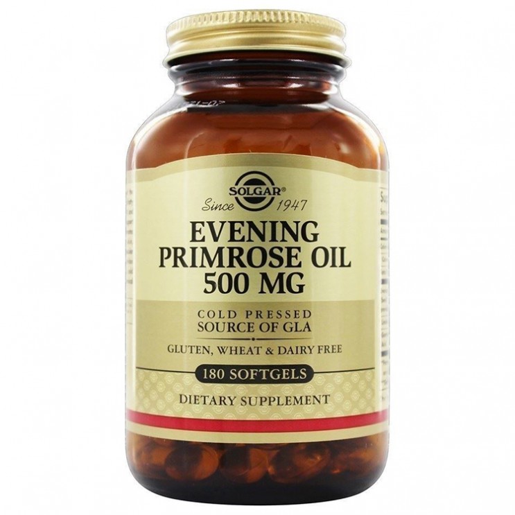 Solgar Evening Primrose Oil 500mg 180softgels | Συμπλήρωμα Διατροφής με Έλαιο Νυχτολούλουδου Omega΄s - Ιχθυέλαια