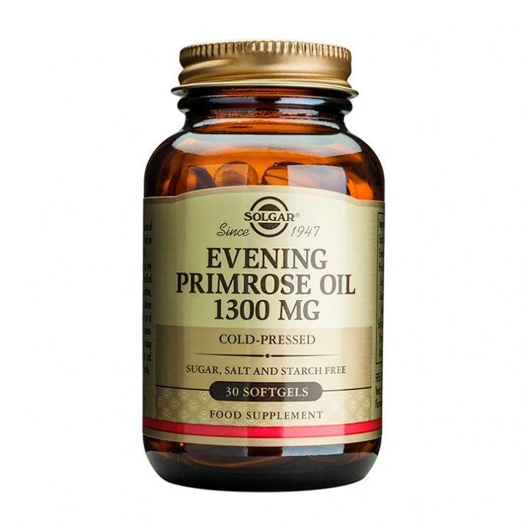 Solgar Evening Primrose Oil 1300mg 30softgels | Συμπλήρωμα Διατροφής με Έλαιο Νυχτολούλουδου  Omega΄s - Ιχθυέλαια