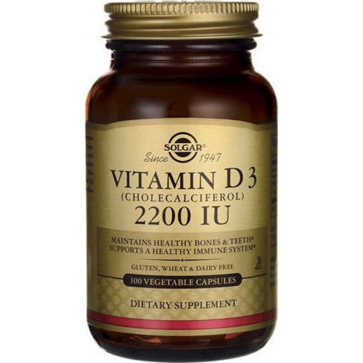 Solgar Vitamin D-3 2200 IU veg.caps 100s  | Συμπλήρωμα Διατροφής Βιταμίνη D3  ΒΙΤΑΜΙΝΕΣ
