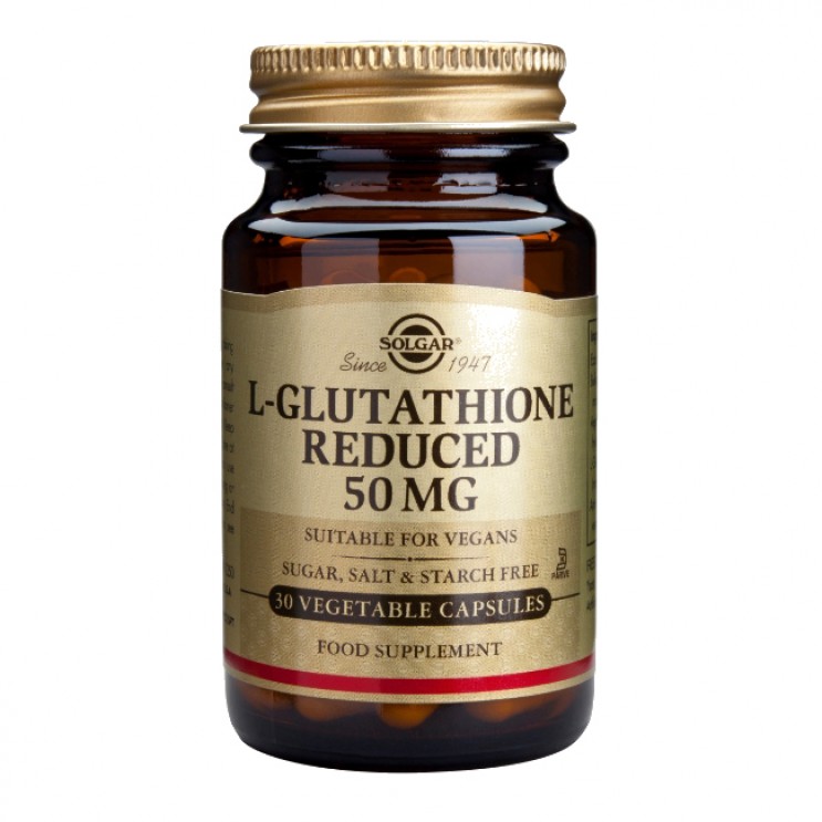 Solgar L-Glutathione 50mg 30veg.caps | Συμπλήρωμα Διατροφής Γλουταθιόνης ΔΗΜΟΦΙΛΕΣΤΕΡΑ