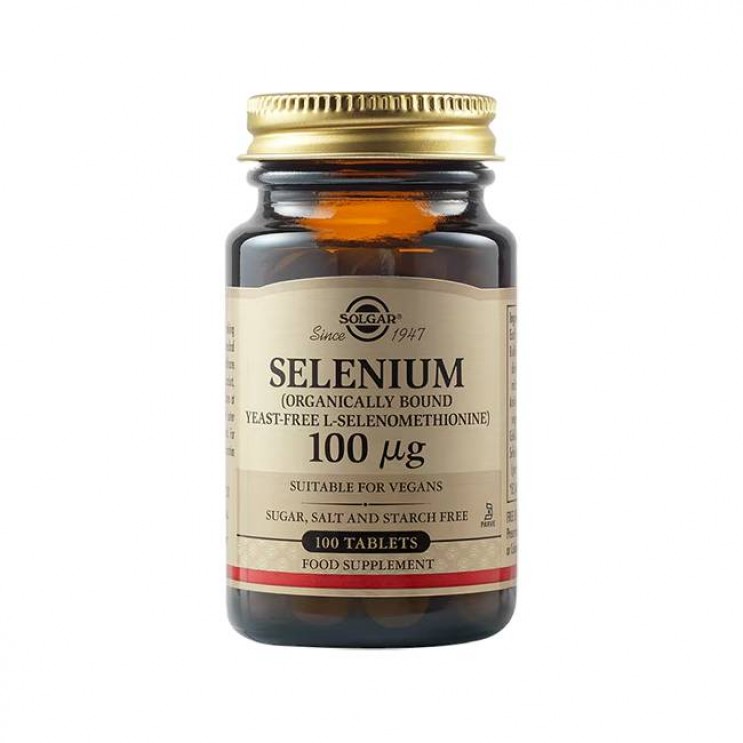 Solgar Selenium 100μg 100tabs | Συμπλήρωμα Διατροφής με Σελήνιο 