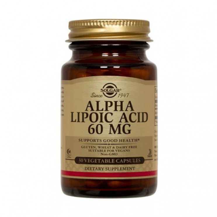 Solgar Alpha Lipoic Acid Συμπλήρωμα Διατροφής, Ισχυρό Αντιοξειδωτικό veg.caps - 60mg veg 30s ΔΗΜΟΦΙΛΕΣΤΕΡΑ