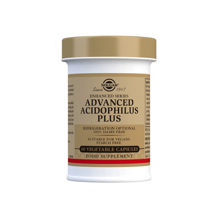 Solgar Advanced Acidophilus Plus 60veg.caps | Συμπλήρωμα Διατροφής Προβιοτικών για την Καλή Υγεία του Γαστρεντερικού & Πεπτικού Συστήματος  ΔΗΜΟΦΙΛΕΣΤΕΡΑ