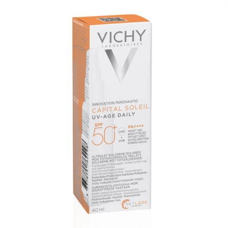 Vichy Capital Soleil UV-Age Daily SPF50+ 40ml | Λεπτόρρευστο Αντηλιακό Προσώπου Κατά της Φωτογήρανσης ΦΡΟΝΤΙΔΑ ΠΡΟΣΩΠΟΥ