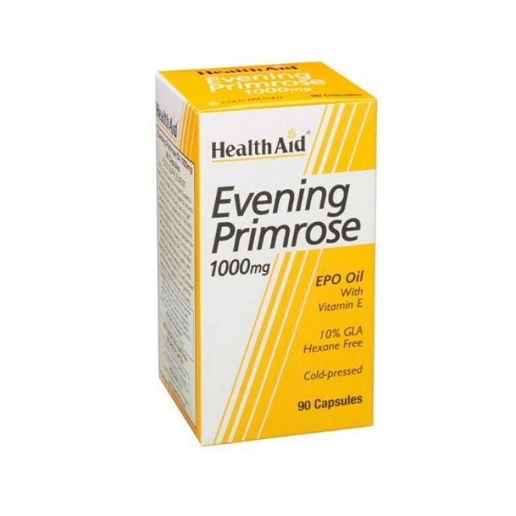 Health Aid Evening Primrose Oil 1000mg 90caps | Συμπλήρωμα Διατροφής με Έλαιο Νυχτολούλουδου Omega΄s - Ιχθυέλαια