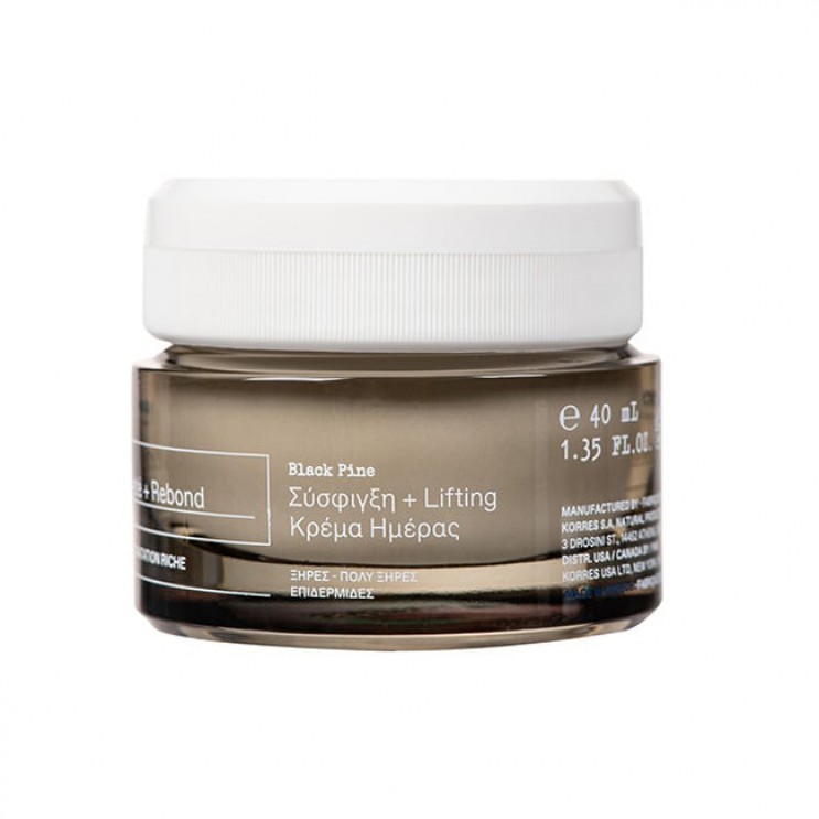 Korres Black Pine 4D Bounce Firming Intense Moisturizer Rich Texture, 40ml | Μαύρη Πεύκη Κρέμα Ημέρας Σύσφιγξη & Lifting για Ξηρές -Πολύ Ξηρές Επιδερμίδες  ΦΡΟΝΤΙΔΑ ΠΡΟΣΩΠΟΥ
