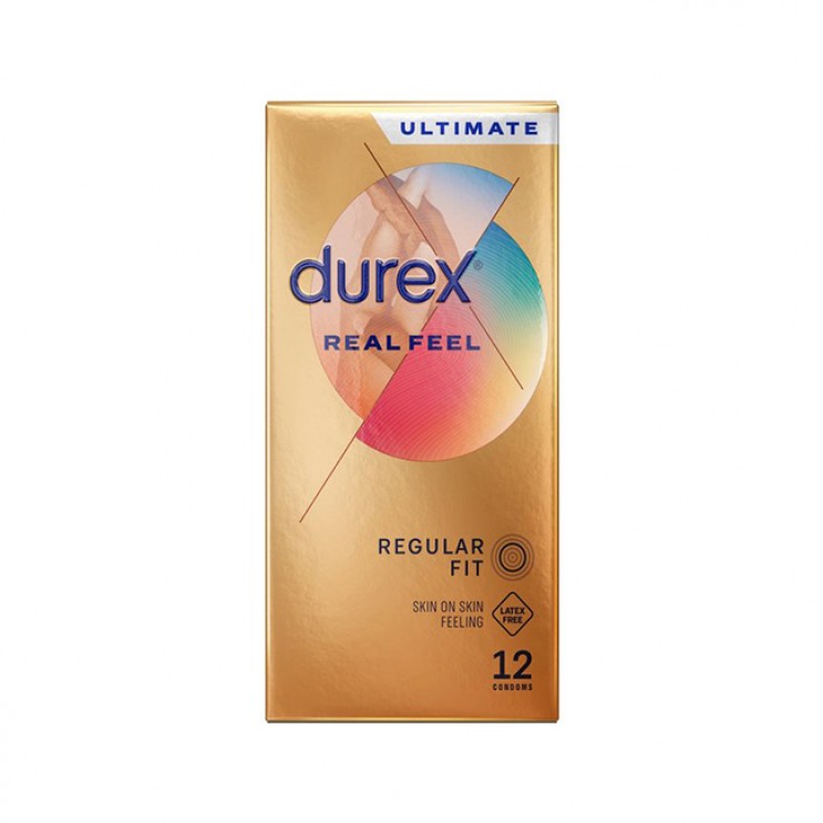 Durex Real Feel 12τμχ | Προφυλακτικά Πολύ Λεπτά Χωρίς Λάτεξ Κανονική Εφαρμογή ΣΕΞΟΥΑΛΙΚΗ ΥΓΕΙΑ