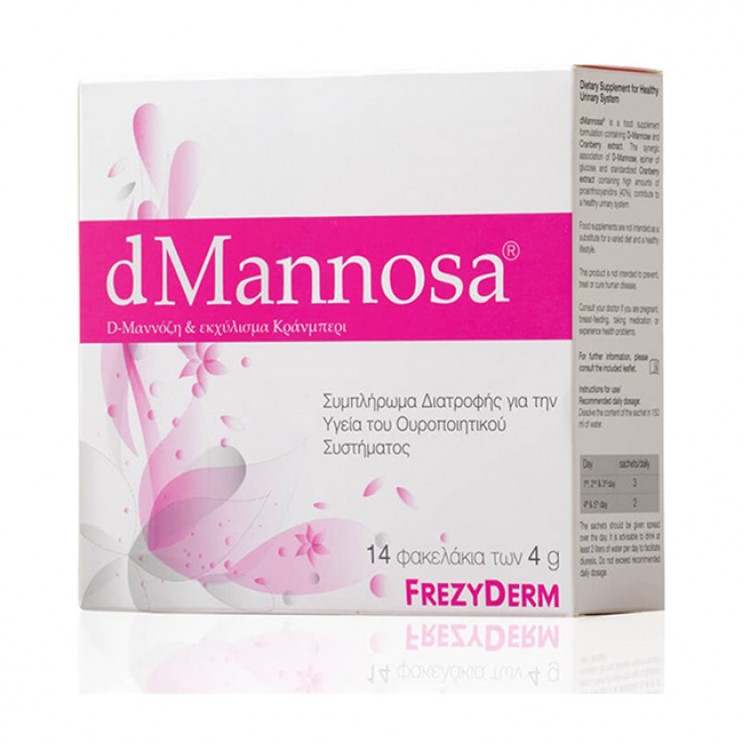 Frezyderm dMannosa 14φακελάκια x 4g | Συμπλήρωμα Διατροφής με D-Μαννόζη & Εκχύλισμα Cranberry ΦΥΤΙΚΑ & ΒΟΤΑΝΑ