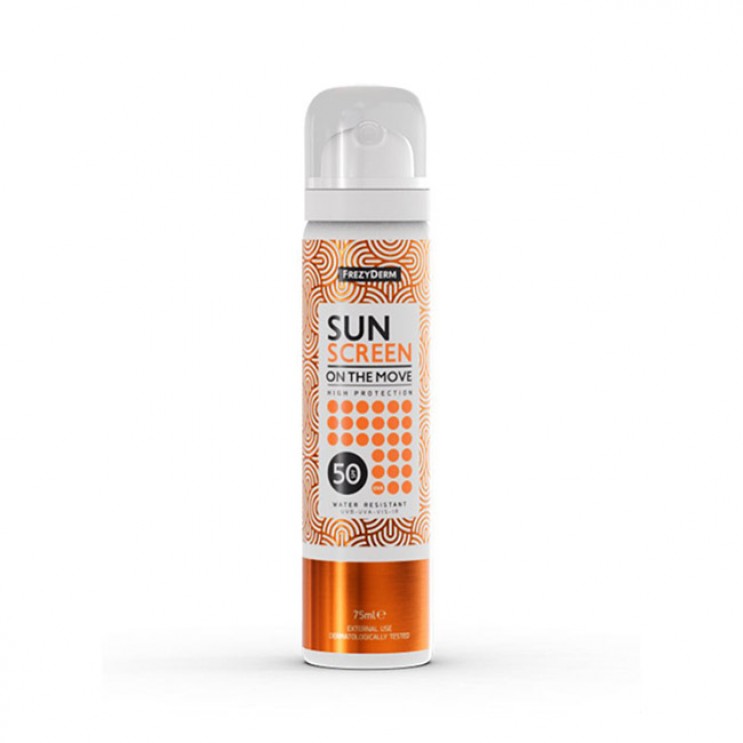 Frezyderm Sun Screen on the Move Mist SPF50 75ml | Αντηλιακό Spray Προσώπου Ταχείας Εφαρμογής ΦΡΟΝΤΙΔΑ ΠΡΟΣΩΠΟΥ