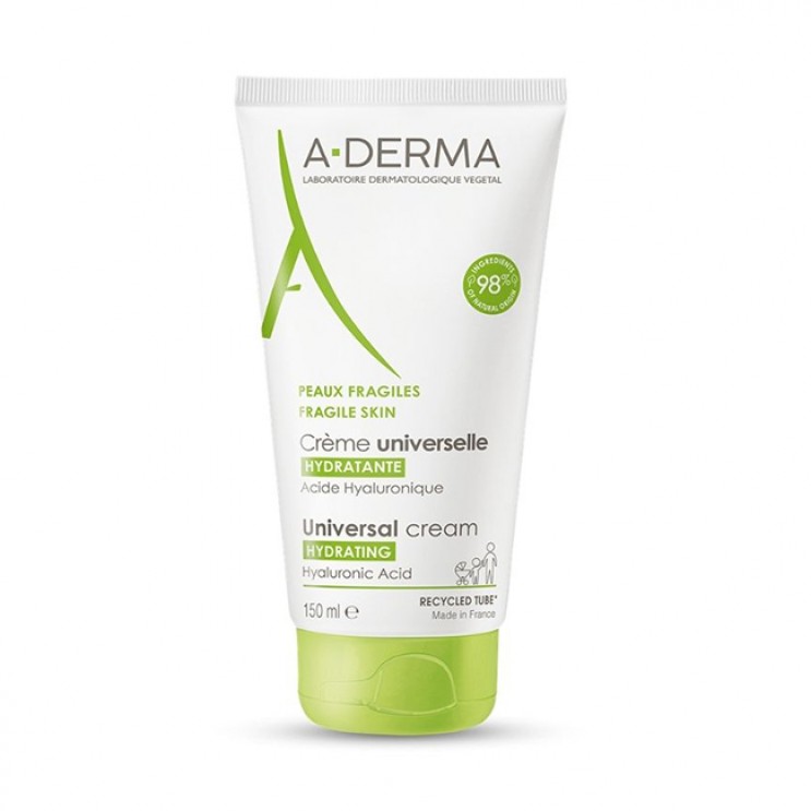 A-Derma Creme Universelle Hydratante 150ml |  Ενυδατική Κρέμα για Όλη την Οικογένεια για Πρόσωπο & Σώμα