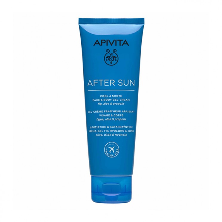 Apivita After Sun Cool & Sooth Face & Body Gel Cream Travel Size 100ml | Δροσιστική Καταπραϋντική Κρέμα Gel για Πρόσωπο & Σώμα  ΦΡΟΝΤΙΔΑ ΓΙΑ ΤΟ ΣΩΜΑ