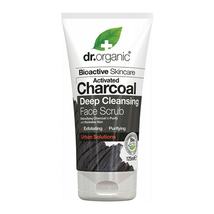Dr.Organic Activated Charcoal Deep Cleansing Face Scrub 125ml | Κρέμα Απολέπισης Προσώπου με Ενεργό Άνθρακα ΦΡΟΝΤΙΔΑ ΠΡΟΣΩΠΟΥ