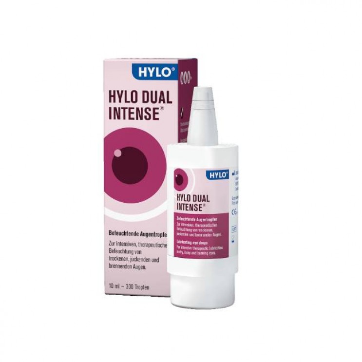 Ursapharm Hylo Dual Intense 10ml | Λιπαντικές Οφθαλμικές Σταγόνες με Φυσική Εκτοϊνη 2% και Υαλουρονικό Οξύ 0,2% Αλλεργίες