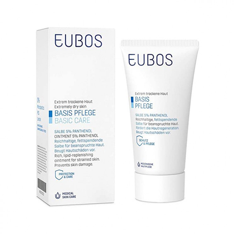 Eubos Basic Care Salbe 5% Panthenol 75ml | Πλούσια Αλοιφή για την Περιποίηση & Προστασία του Ταλαιπωρημένου Δέρματος Ενυδάτωση Σώματος