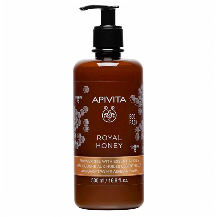 Apivita Royal Honey Shower Gel Eco Pack 500ml | Κρεμώδες Αφρόλουτρο με Αιθέρια Έλαια & Μέλι ΦΡΟΝΤΙΔΑ ΓΙΑ ΤΟ ΣΩΜΑ