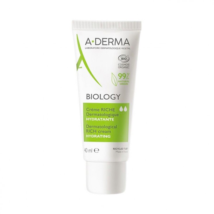 A-Derma Biology Creme Riche Hydratante 40ml | Ενυδατική Κρέμα με Πλούσια Υφή