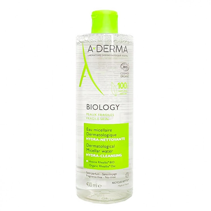 A-Derma Biology Dermatological Micellaire Water 400ml |Νερό Καθαρισμού & Ντεμακιγιάζ με Μικύλλια για Πρόσωπο & Μάτια