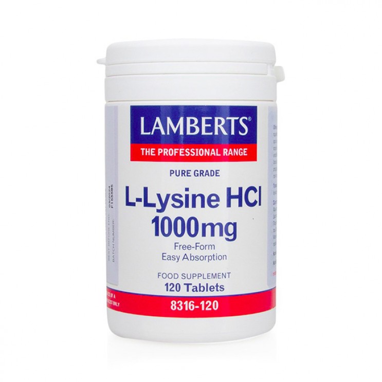 Lamberts L-Lysine 1000mg 120tabs | Αμινοξύ Λυσίνης ΔΗΜΟΦΙΛΕΣΤΕΡΑ