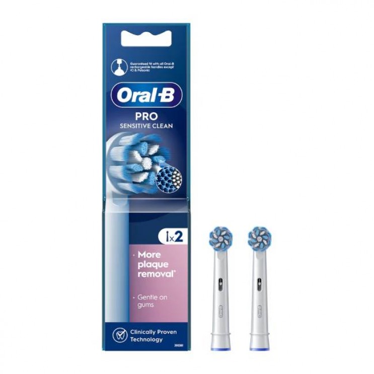 Oral-B Pro Sensitive Clean 2τμχ |  Ανταλλακτικές Κεφαλές Ηλεκτρικής Οδοντόβουρτσας