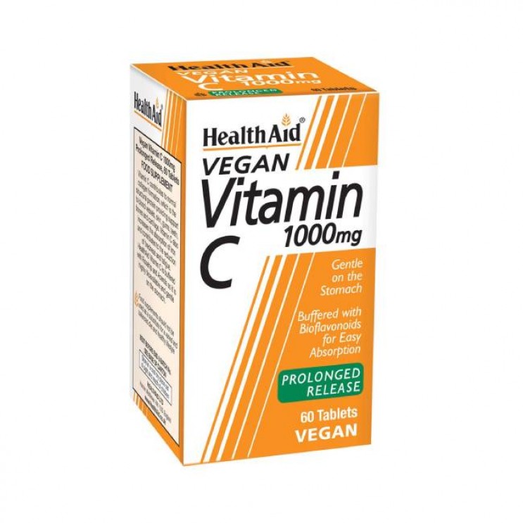 Health Aid Vitamin C 1000mg Prolonged Release 60tabs | Συμπλήρωμα Διατροφής Βιταμίνης C Βραδείας Αποδέσμευσης ΒΙΤΑΜΙΝΕΣ